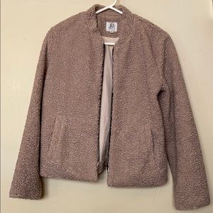 Light pink teddy jacket